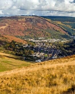 Cwmparc and Treorchy From the Bwlch